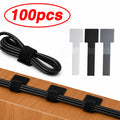 Cable Ties Reusable Straps Velcros Hook and Loop Self-Adhesive for Home Cord Holder Adjustable Storage Desktop Organiser