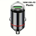 100W PD USB Car Charger Lighter Fast Charging for iPhone QC3.0 USB Type C Car Phone Charger Adapter for Xiaomi Samsung H