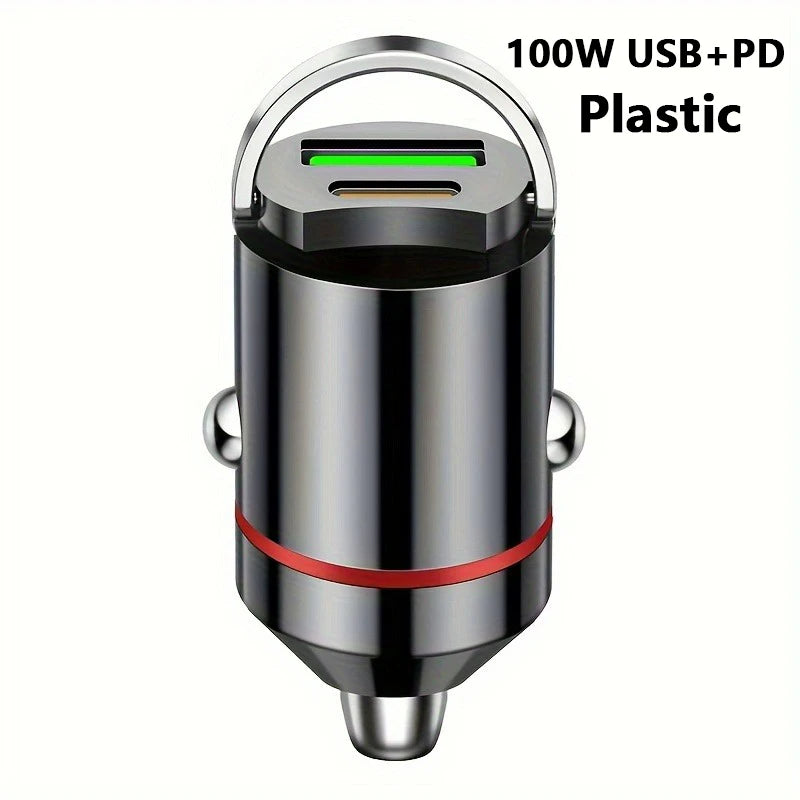 100W PD USB Car Charger Lighter Fast Charging for iPhone QC3.0 USB Type C Car Phone Charger Adapter for Xiaomi Samsung H
