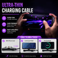 240W USB C to USB C Cable with Foldable Phone Stand, 6A PD Fast Charging Nylon Braided Charger Cord for Laptop Phone
