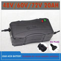 48V/60V/72V 3A Smart Lead Acid Battery Charger EU Plug AC 220V For AGM VRLA Gel Dry Wet Accumulator 20AH 18AH 14AH 12AH 