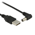Black 90 Angle PC USB Male to 5V DC 3.5*1.35mm Connector Extension Power Cable Cord Adapter 5.5*2.1mm to USB Date Line 2