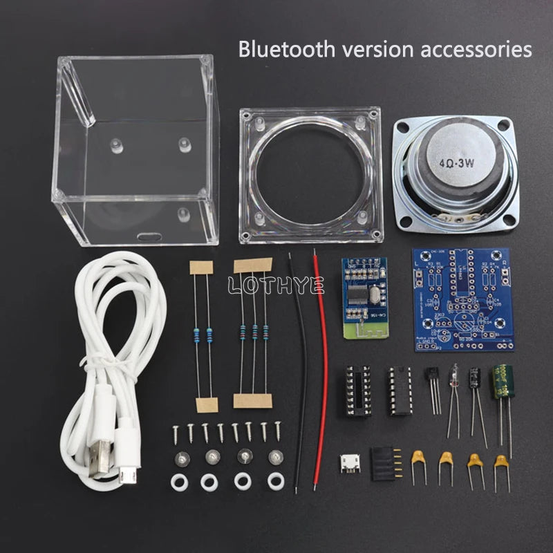 Mini Bluetooth Speaker Making Kit Small Audio Parts Electronic DIY Power Amplifier Mobile Speaker Electronic Kit Solderi