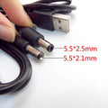 0.8m USB 2.0 Type A Male To DC Plug Power Connector For Small Electronics Devices Usb Extension Cable 5.5*2.1mm 5.5*2.5m