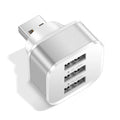 3 Port USB Slots Adaptor Multple USB Interface Extender USB HUB Quick Charger For Phone Tablet Laptops Car Electronics A