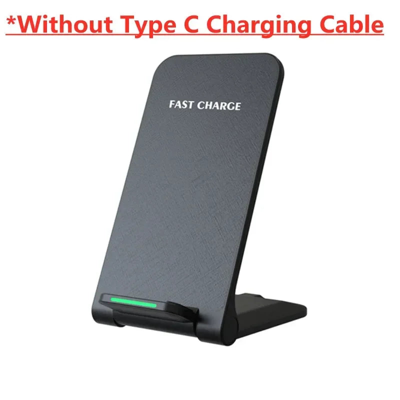 Wireless Charger Stand Pad for iPhone 17 16 15 14 13 12 Pro Samsung Xiaomi Phone Chargers Induction Fast Charging Dock S