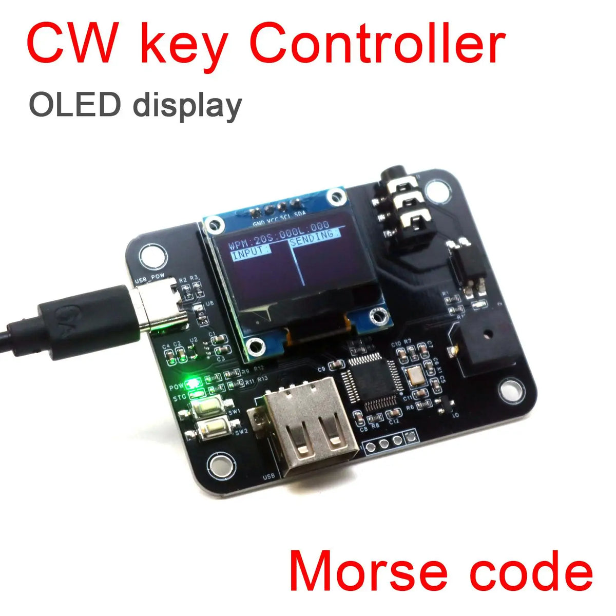 CW Electronic Key Controller CW Keyboard Morse Code Signal Sending Tool For USB PC Keyboard Ham Radio Amateur Transmissi