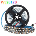 RGBIC Smart LED Strip WS2812B WS2812 5050 Individually Addressable IC 30/60/144Pixels/Leds/m Light DC5V Black IP30/67 Wa