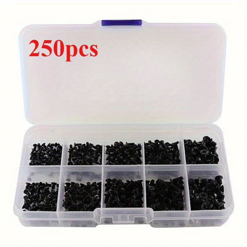 Screw Set KM2 2.5 KM3Machine Laptop Screws Flat Head Drive Accessories for Repair Computer Electronic Laptop Screws Kit