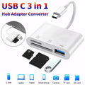 3 IN 1 USB HUB Type C to HDMI-Compatible USB 3.0 Adapter Male to Female Converter 4K Video Data Charge for PC Laptop Mac