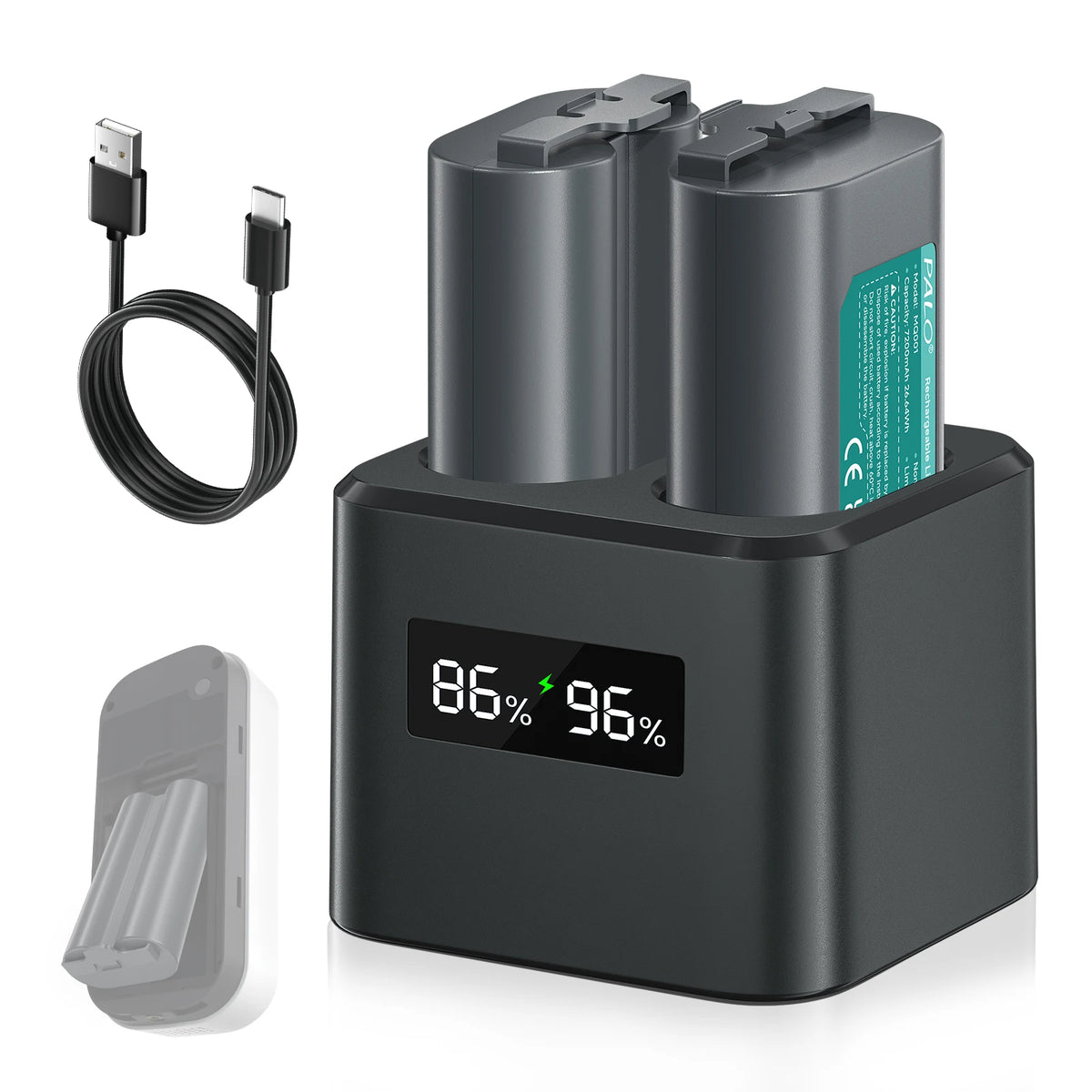 Rechargeable Battery + Smart Charger with USB Charging For MyQ Smart Garage Video Keypad/MyQ Garage Door Keypad/Doorbell
