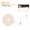 Smart PIR Motion Sensor Super Bright COB LED Strip Neon Light Auto ON/OFF 320leds/m Waterproof for Kitchen,Stair,Wardrob