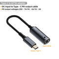 140W Universal Laptop 5V 9V 20V DC Female To USB C Type C PD Power Adapter Converter Fast Charging Cable for Macbook Hua