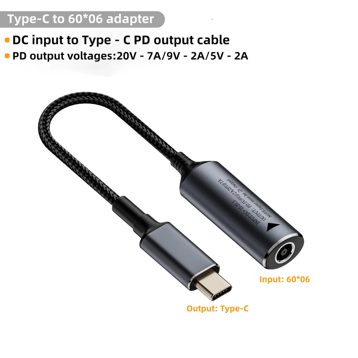 140W Universal Laptop 5V 9V 20V DC Female To USB C Type C PD Power Adapter Converter Fast Charging Cable for Macbook Hua