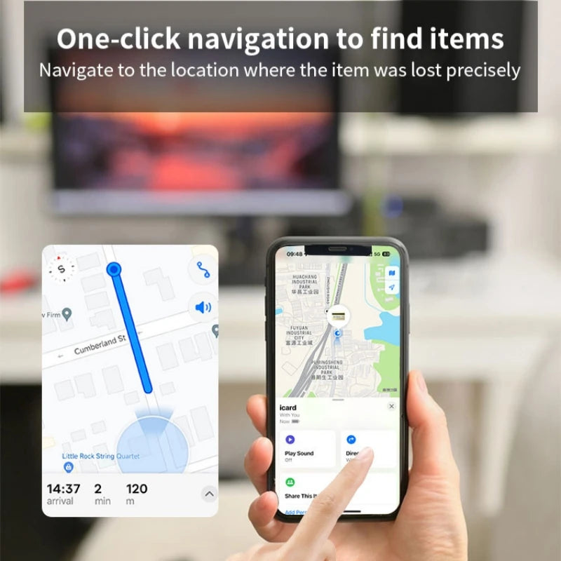 1/2/4pcs Long-Distance Tracker Positioning Far Away Finder for Apple Find My Voice Locate Keys Bag Toys Smart Tag for IO