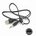2 In 1 USB Cable 3.5mm Jack AUX Cable+USB Male Mini USB 5 Pin Charge for Bluetooth Player Portable Speaker Date Cable Au