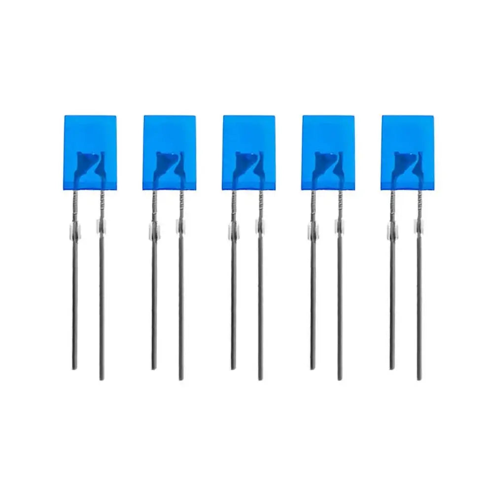 SAMIROB 100PCS Square 2*5*7mm LED Light-emitting Diode 2X5X7mm LED Diode Red Yellow Green Blue White Diodes for DIY Elec