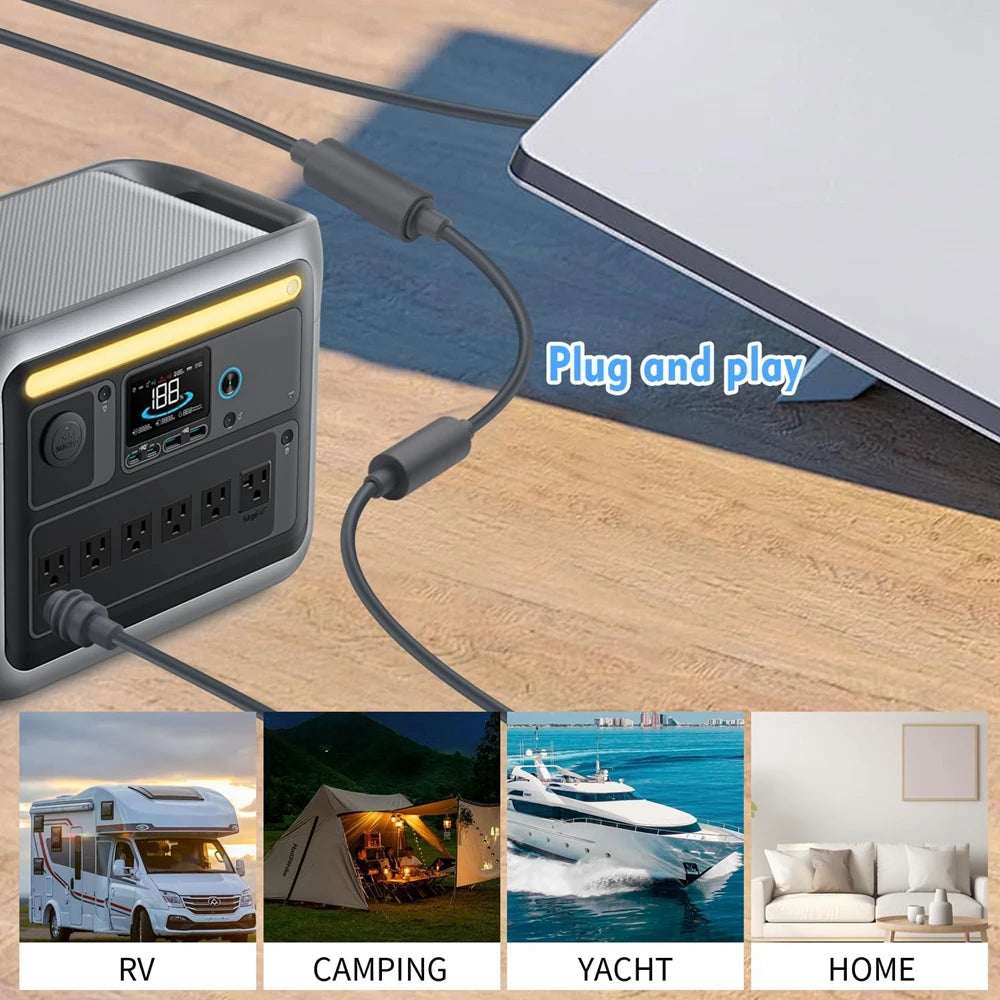 DC Cable Connector Female to Female Adapter Waterproof Power Cable Extender for Starlink Mini Accessories Power Cord Ext