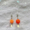 Cute Mini Orange Tangerine Fruit Flesh -Pastel Phone Charm -Keychain for Bags and Electronics -Creative Food Keyring Acc