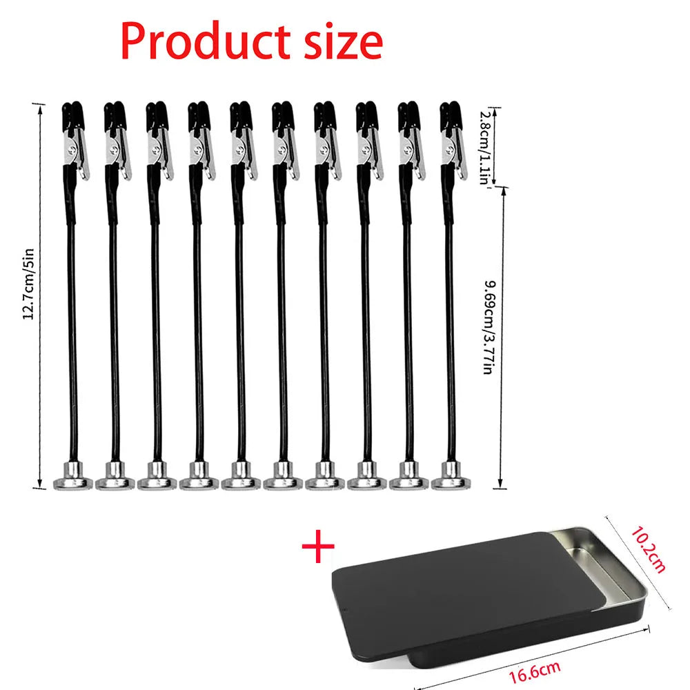 Rafford Magnetic Base Soldering Third Hand Tool - 360┬░ Flexible Arms PCB Holder with Alligator Clips for Electronics Re