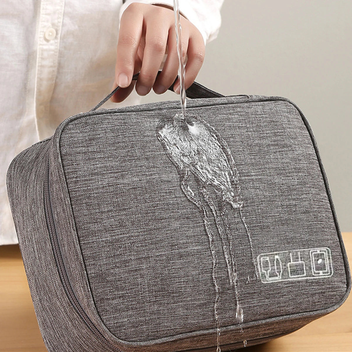 Portable Digital Storage Bag USB Gadget Waterproof Cable Organizer Pouch Electronics Devices Accessories Pack Supplies H