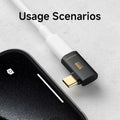 Hagibis USB C to C Adapter 90 Degree Right Angle Converter 80Gbps USB4 Data Cable Extension for Thunderbolt 5/4 iPhone 1