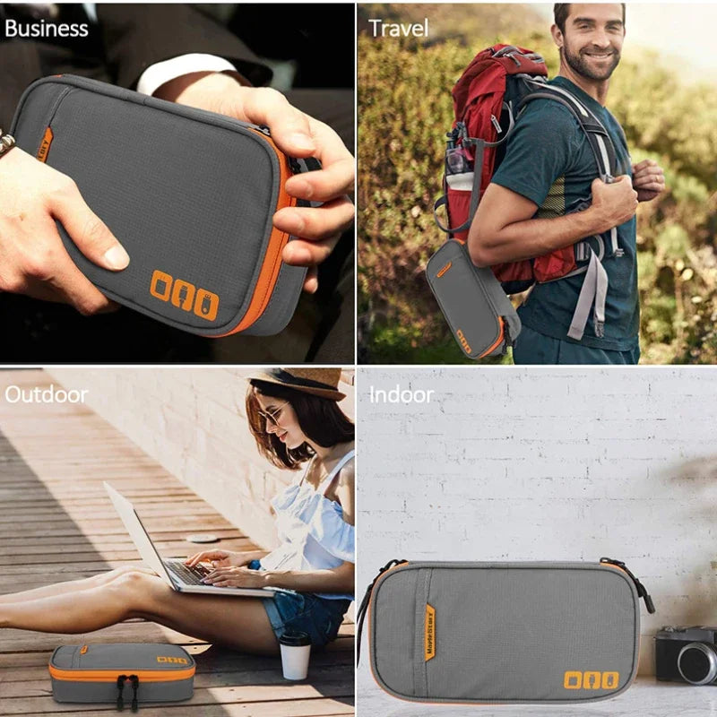 Travel Cable Organizer Bag, 3 Layer Large Capacity Electronics Accessories Bag for Cables, SD Card,Chargers, Power Bank,