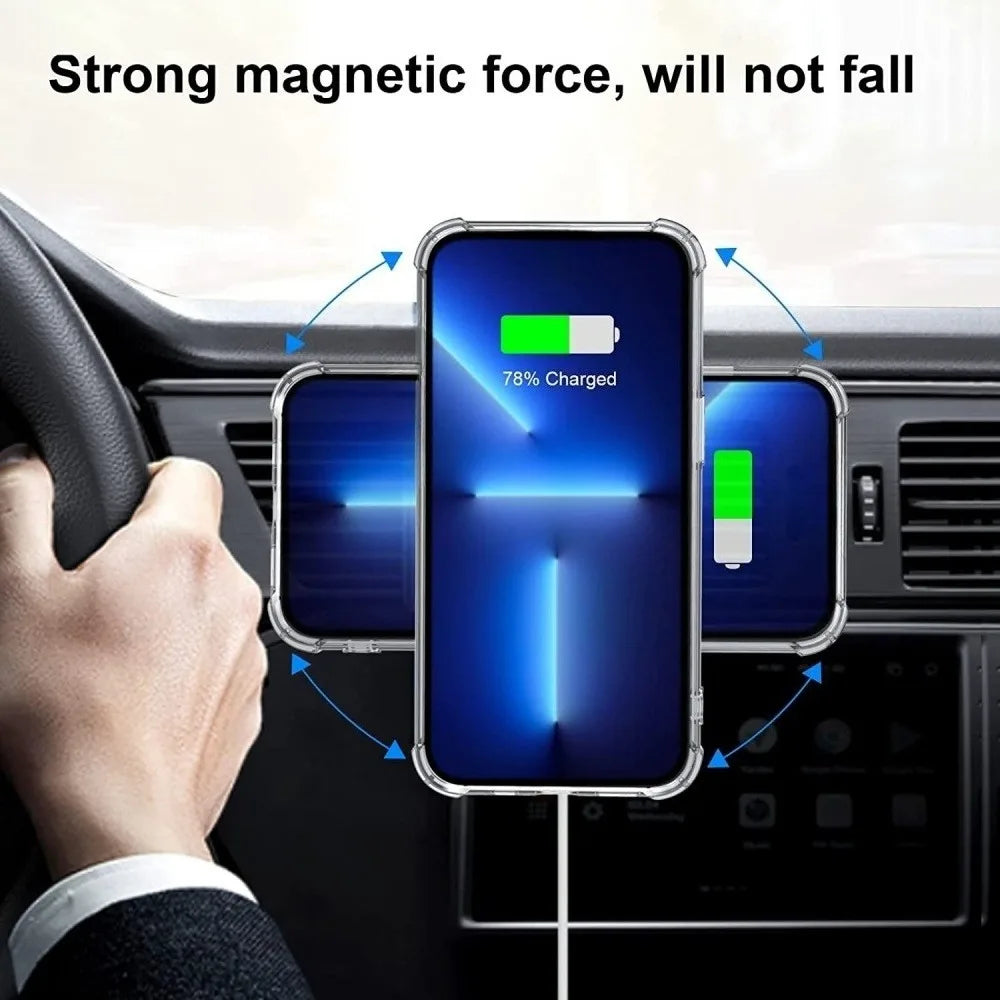 Magnetic Metal Ring Universal Wireless Charging Charger Stand Metal Sticker Ring For iPhone 16 15 14 13 12 Pro Max Andro