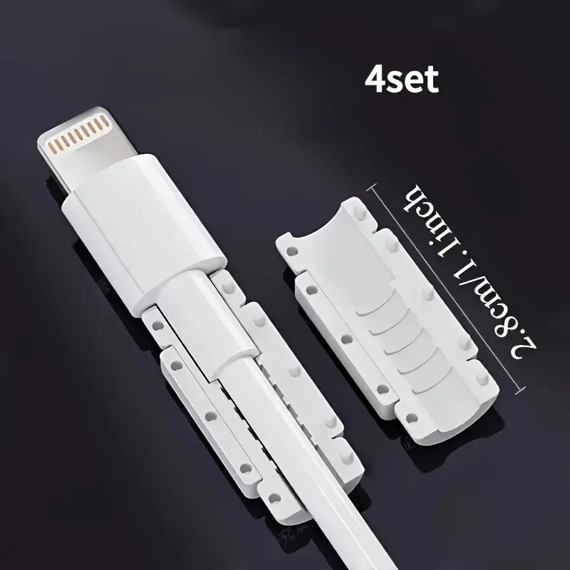 PVC Cable Protectors - Durable Charging Wire Guards for Phone, USB, Tablet Data Cables, Non-Electronic Accessory