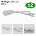 EU/US Plug-in Power Cord with Switch 3Pin 1.8m for T5 T8 LED Tube Extension Cable Connector 110V 220V Lighting Accessory