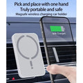 Car Air Vent Magnetic GPS Phone Holder Stand Wireless Charger For Magsafe iPhone 17 16 15 14 13 12 Pro Max Cell Fast Cha