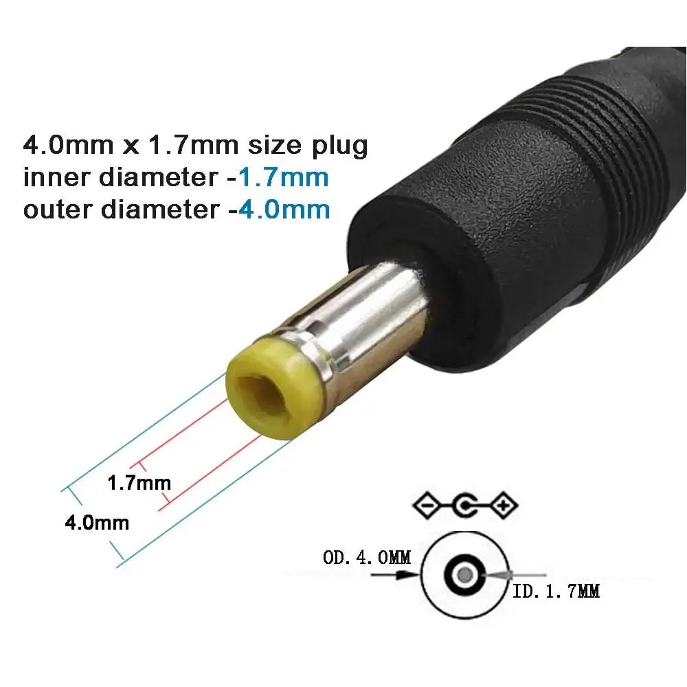 DC 4.0mm X 1.7mm Power Cable with Switch ON/OFF USB Type C Female to DC for 5V Webcam Router, Camera, Mini Fan, DVR, Sca