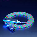 Glowing LED Light USB 3 IN 1 cable Phone Fast Charging Charger Luminous Type C Cable For Xiaomi iPhone Phone Accessories