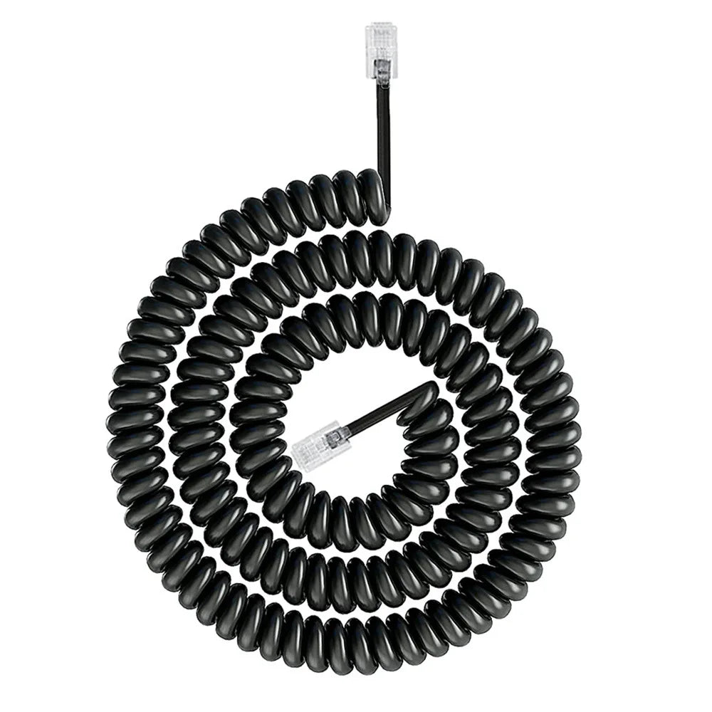 Phone Cord Landline Uncoiled Coiled Landline Telephone Handset RJ11 RJ9 Cord Line Cable RJ9 4P4C Telephone Accessory 2m/