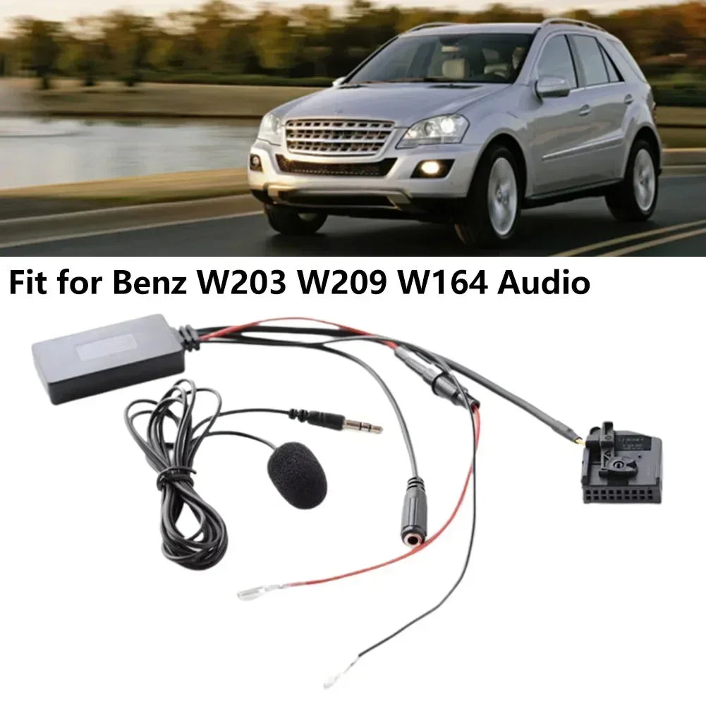 compatible Adapter AUX Cable Bluetooth Car Audio JieRui-BT 6108 For Mercedes Plastic Stereo Car Electronics Under 5.0 Bl