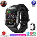 2026 Rugged Military Smart Watch Men's Outdoor Watch LED Flashlight 2.01'' HD Touch Screen Voice Bluetooth Call Smartwat