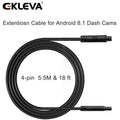 6 Meters Dash Cam Cable Extension Cable Line Rear View 4 Pin AV Cable Camera Car DC12V Auto Electronics Accessories