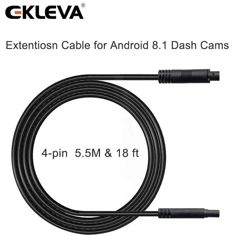 6 Meters Dash Cam Cable Extension Cable Line Rear View 4 Pin AV Cable Camera Car DC12V Auto Electronics Accessories