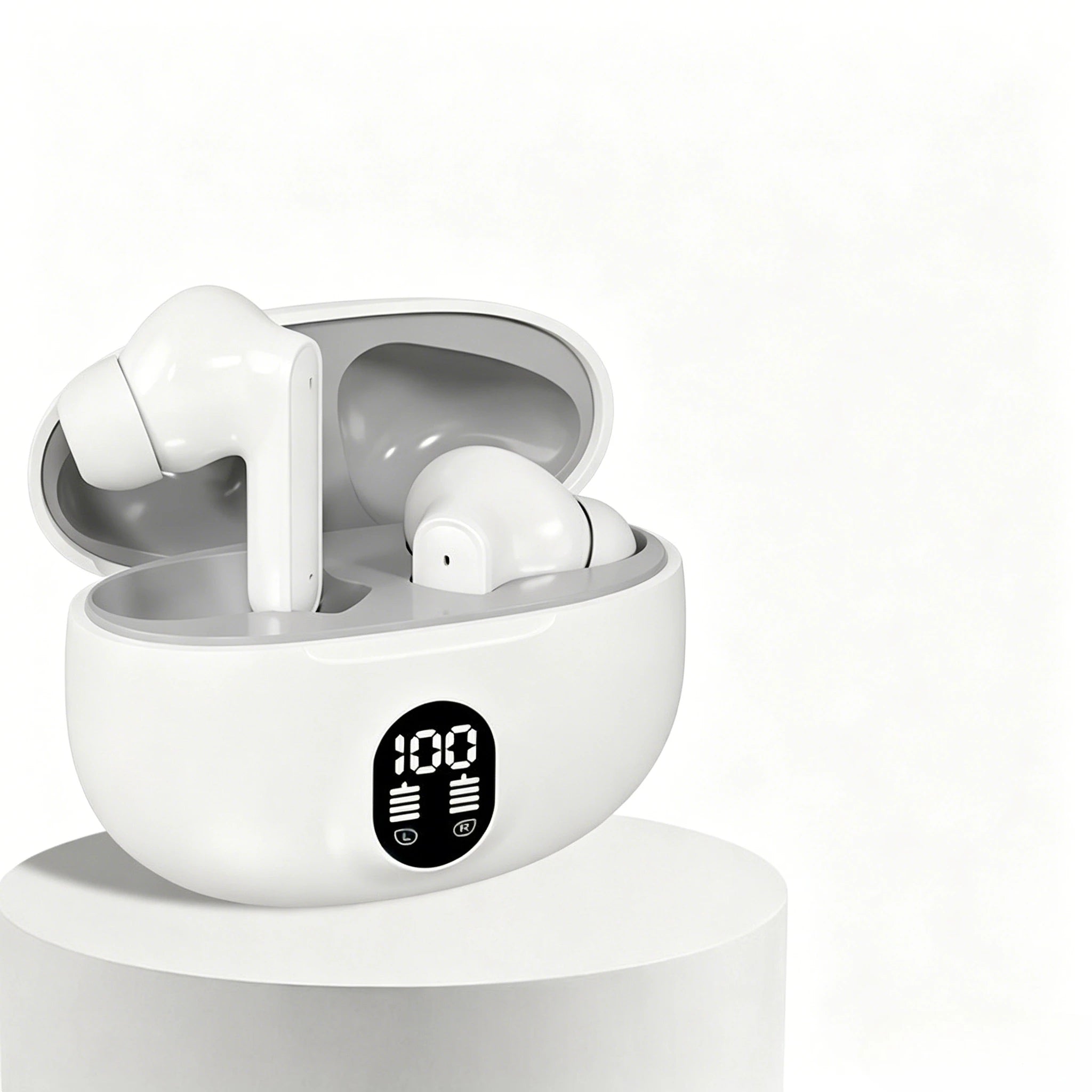 Mini Slim TWS Wireless Bluetooth Earbuds Noise Isolation Long Playtime Battery Built-In Mic for Hands-Free Calls Music S