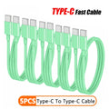 5-10Pcs Type C to Type C PD Fast Charging Cable For Phone 15 16 Huawei Xiaomi Samsung Type C Weaving Cable Accessories D