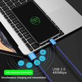 Micro USB 2.4A Fast Charging Cable Nylon Data Cable Cord For Samsung Galaxy A3/A5/A7 Android Phone Mobile Devices 1M 2M 