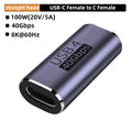 USB4.0 40Gbps OTG Type C 90 Degree Adapter 100W 5A USB C to Type C Fast Charging Converter USB C Data Adapter For Macboo