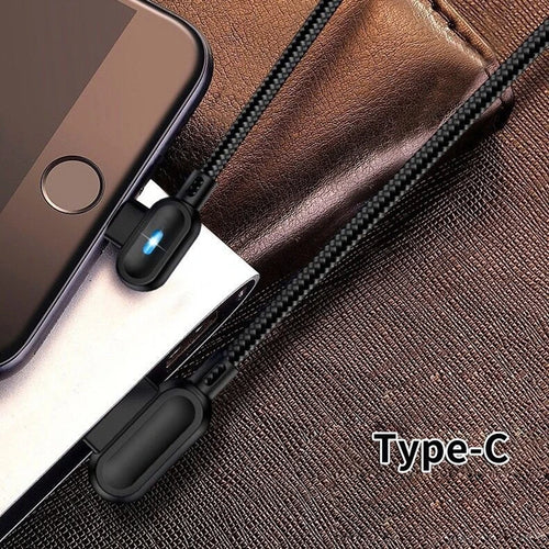 0.25/1/2M 90 Degree USB Type C Cable Fast Charging USB A To Micro Cable USB C Data Cable For Samsung Xiaomi Huawei Andro