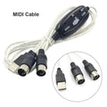 for Keyboard PC MIDI Interface USB In Out for Electric Piano MIDI to USB Cable MIDI Cable Drum Adapter USB IN-OUT Conver