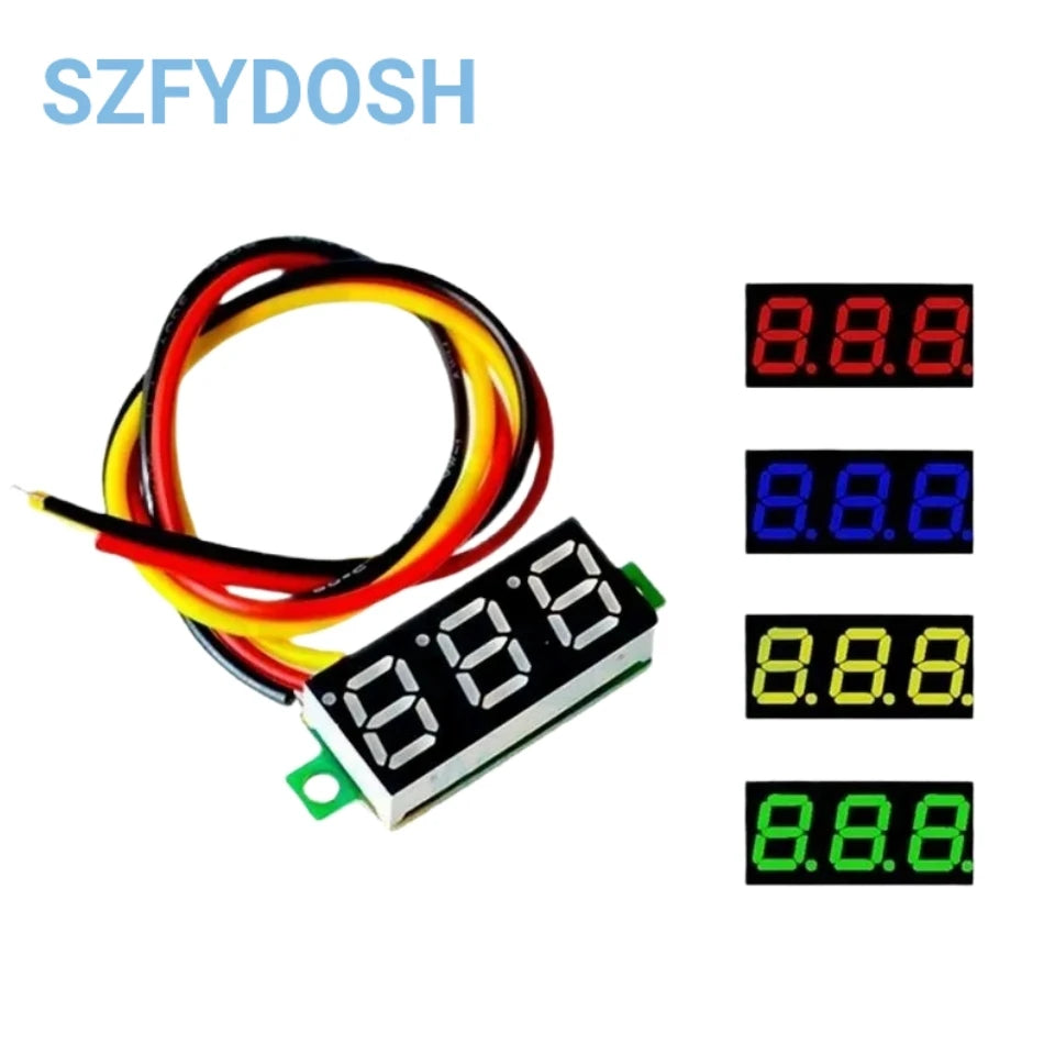 0.28 Inch 2.5V-40V Mini Digital Voltmeter Voltage Tester Meter Red/Blue/yellow/green LED Screen Electronic Parts Accesso