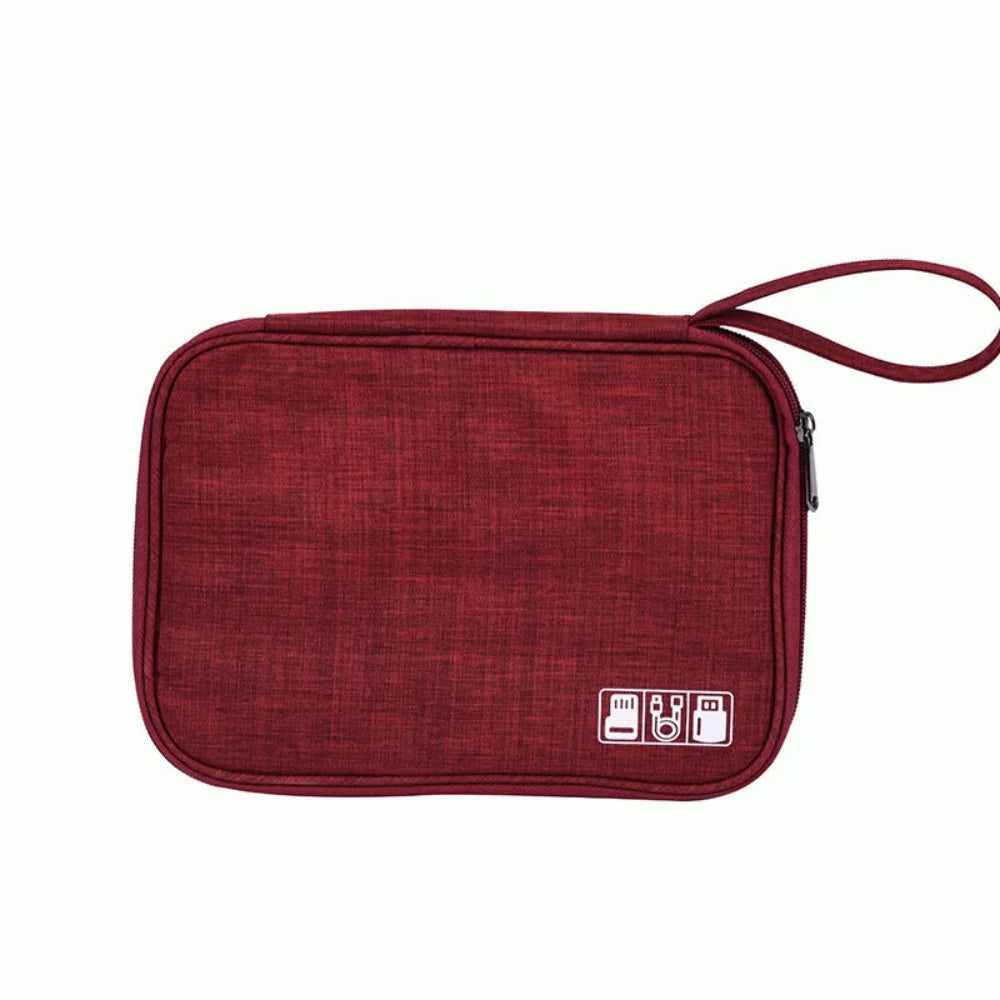 Portable Phone Cable Storage Bag Electronic Accessory Organizer Bag USB OTG Data Cable Charger Plug Travel Waterproof Or