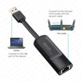 2.5G 2500Mbps Network Card Gigabit Ethernet Adapter USB 3.0 Type C to RJ45 Lan Wired Converter Driver Free PC Laptop Acc