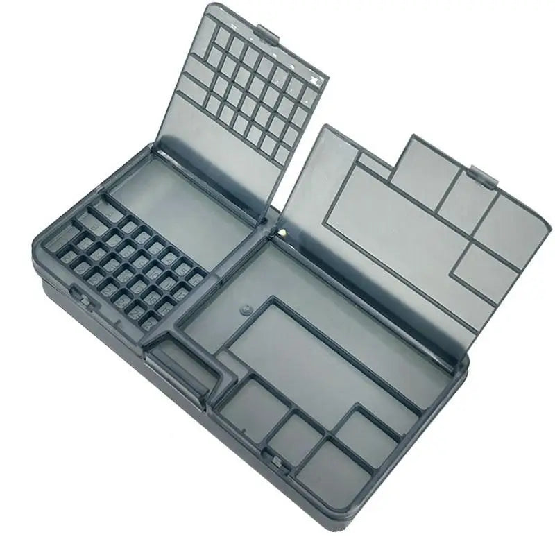 1Pcs Screw Accessories Organization DIY Storage For Phone Repair Tool Bright Black Double-layer Electronic Component Sto