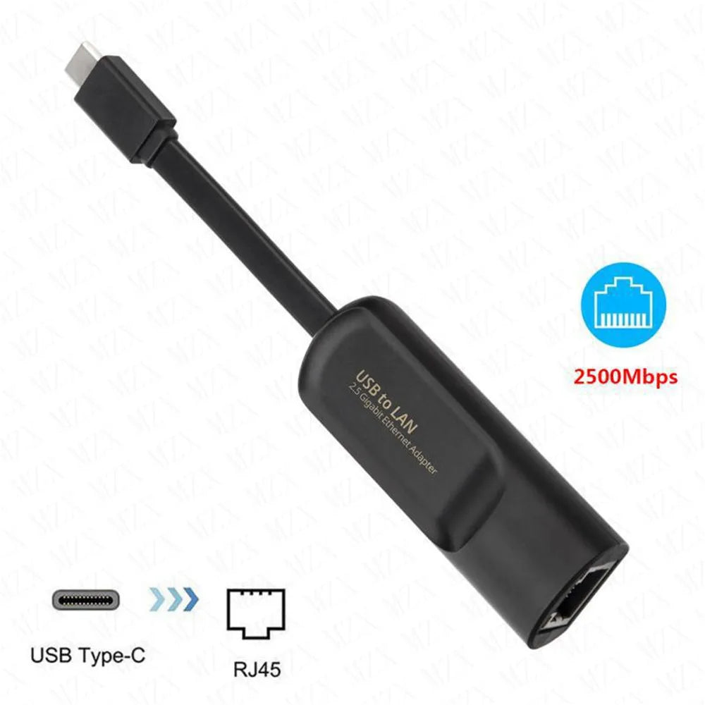 2.5G 1000M Gigabit USB 3.0 Network Card Ethernet Adapter Wired Type A C to RJ45 Lan Converter Driver Free PC Laptop Acce