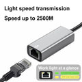 USB Wired Ethernet Adapter USB3.0 2500Mbps USB Type To RJ45 Network Card Internet USB Lan for Desktops Laptop PC Accesso